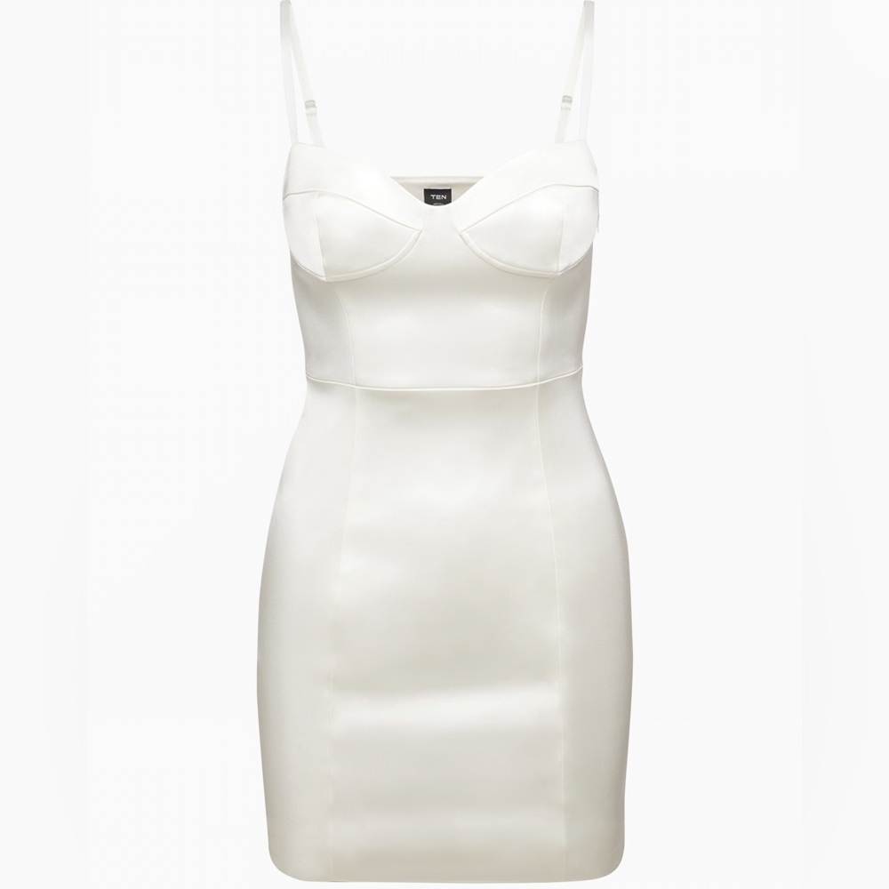Ten by Aritzia heartbeat satin bustier mini dress